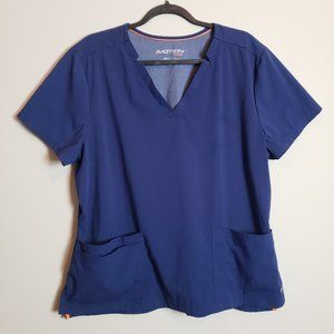 Motion by Barco Navy Blue V-Neck Scrub Top XL